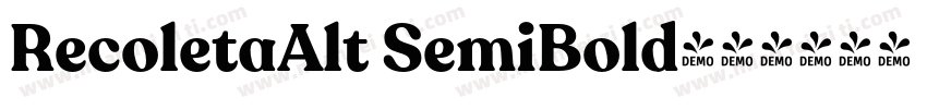 RecoletaAlt SemiBold字体转换